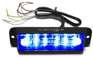 Lampa ostrzegawcza 6 LED błyskowa strobo niebieska